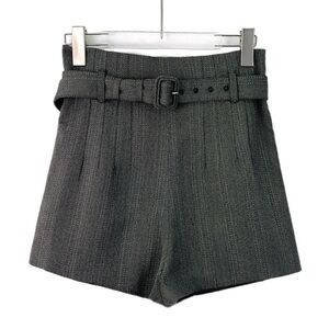 Prada Women's Gray Belted Shorts